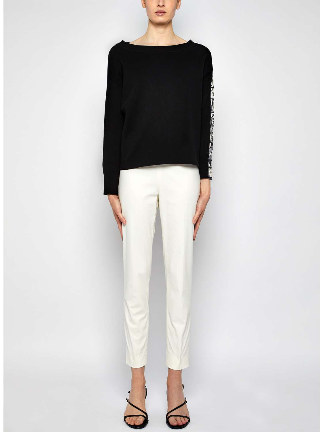 Boat neckline sweater
