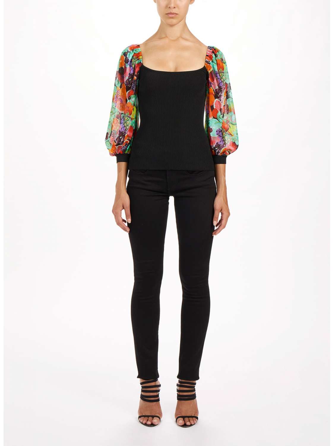 Viscose sweater with tulle...