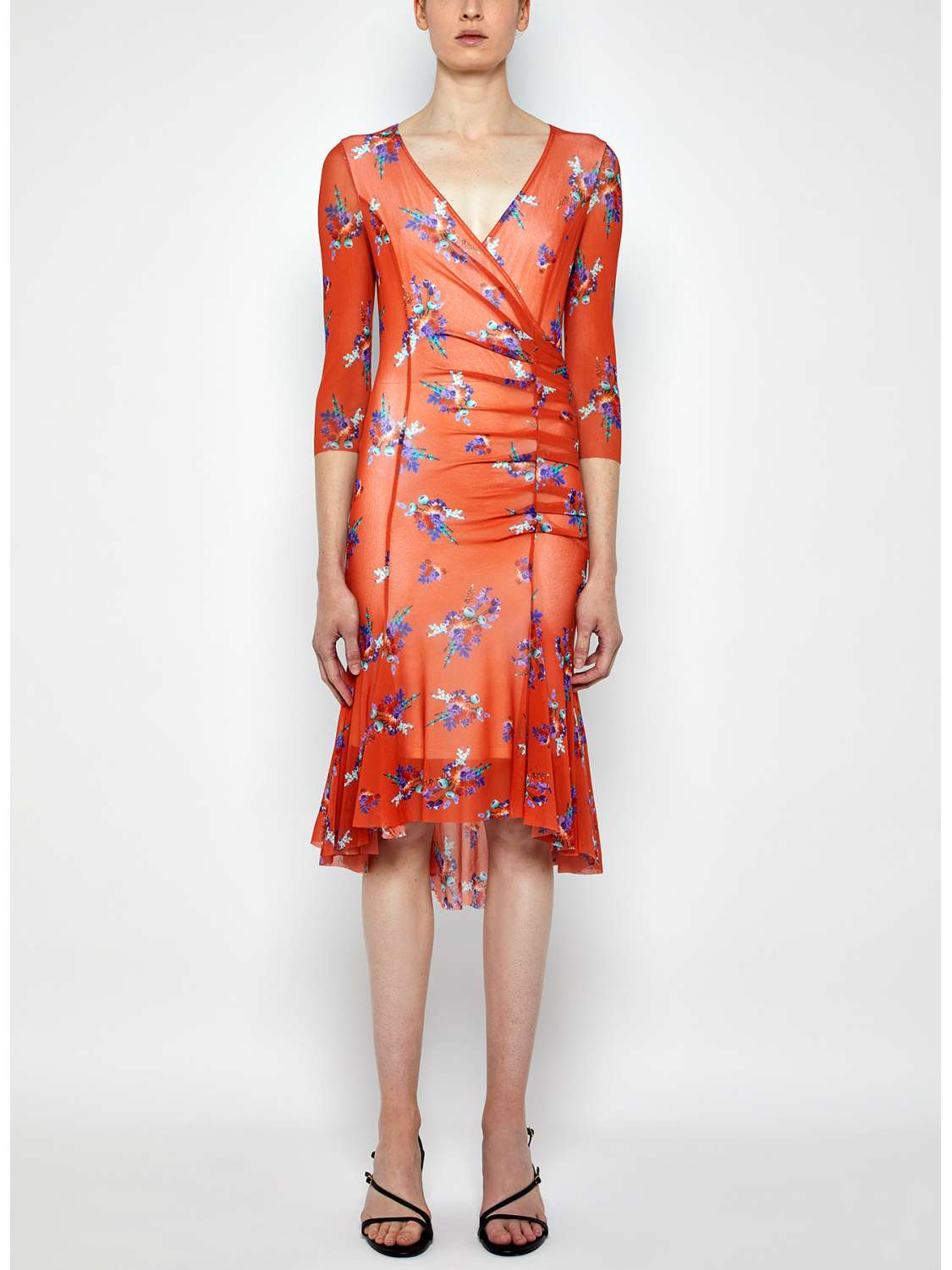 Tulle dress in a floral print