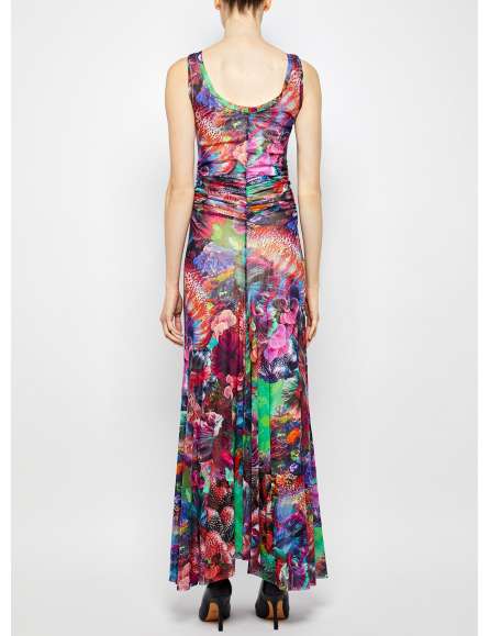 Long sleeveless tulle dress