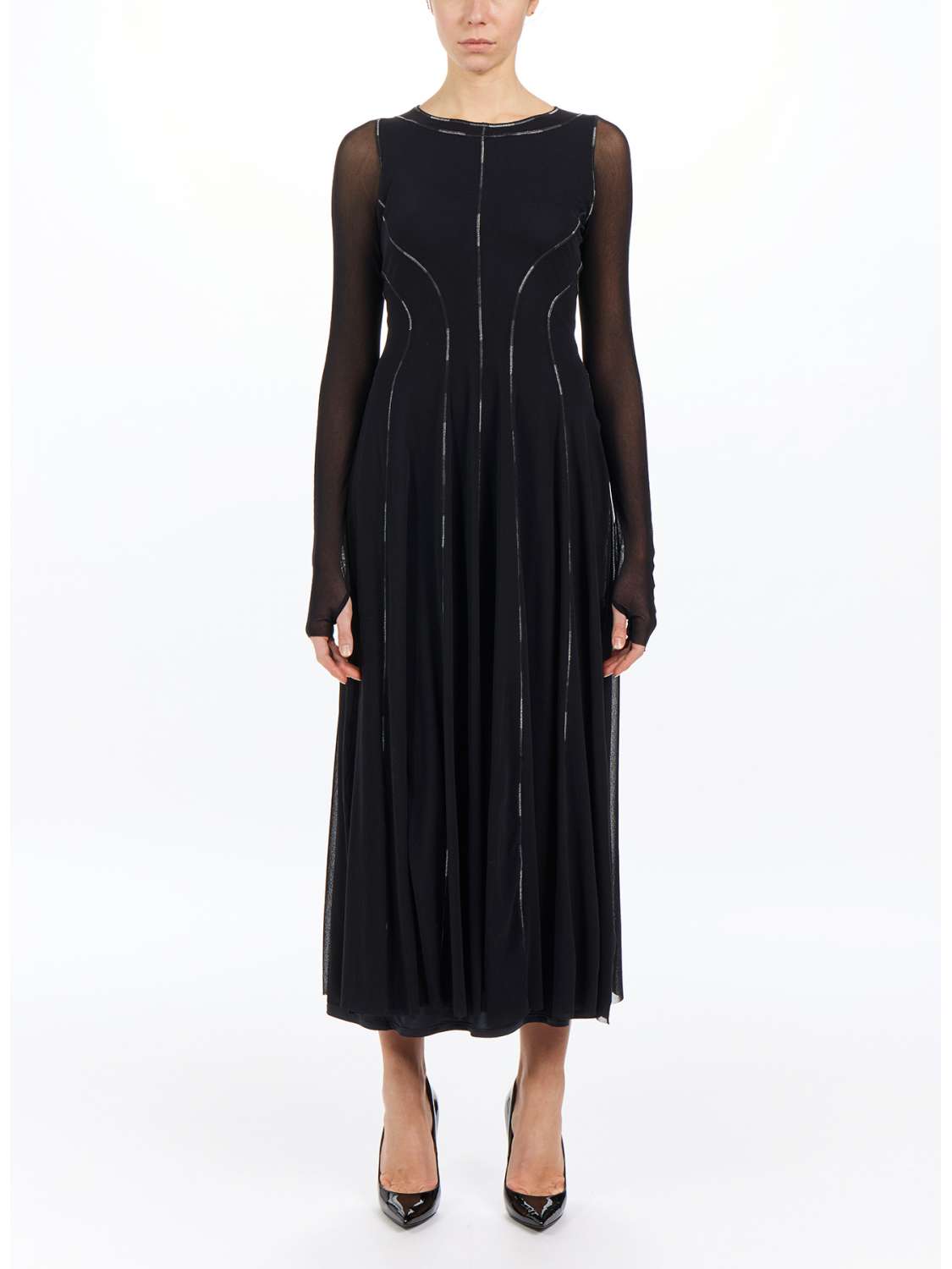 Abito lungo in tulle