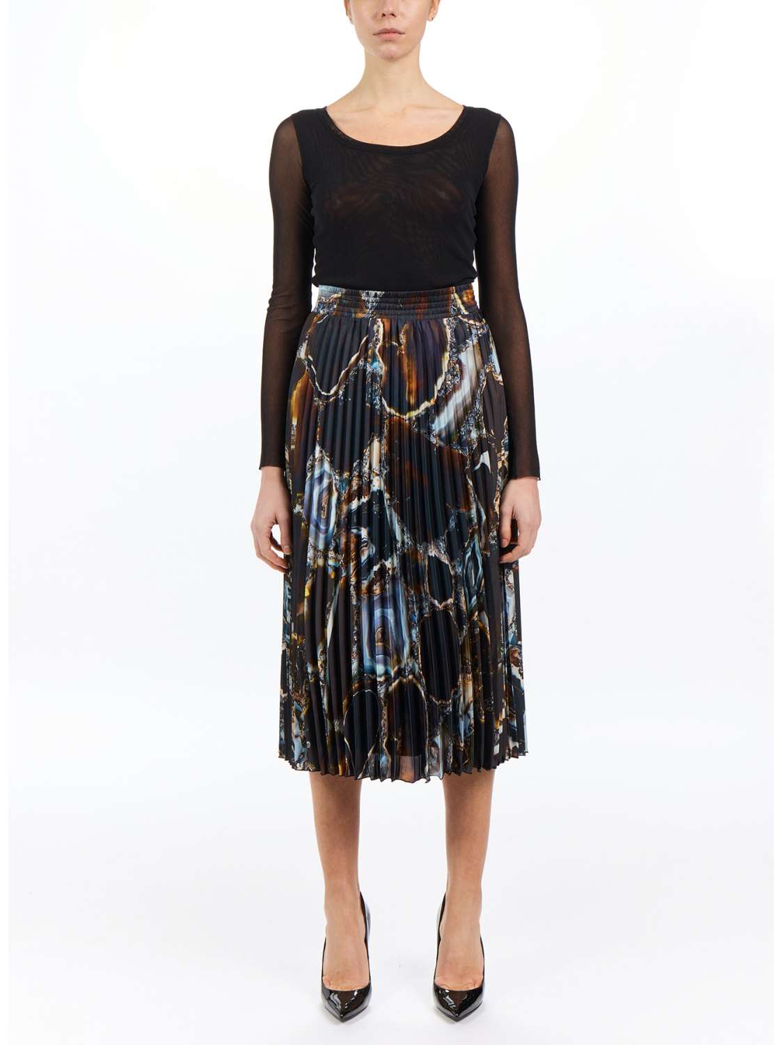 Gonna plissettata in tulle