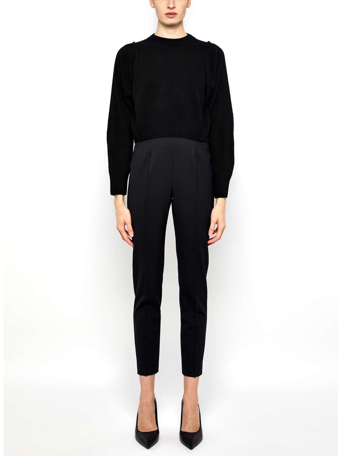 Wool blend long-sleeved...